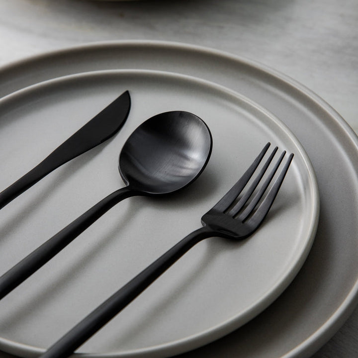 Luvikno | Minimalistisk luksus bestikksett – 20 deler, Titan & rustfritt stål