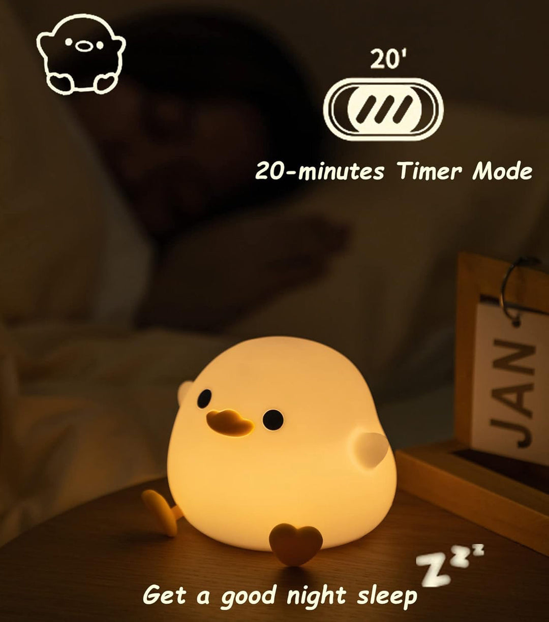 Luvikno | Stylish DuckieDream Light Automatisk LED Andelys