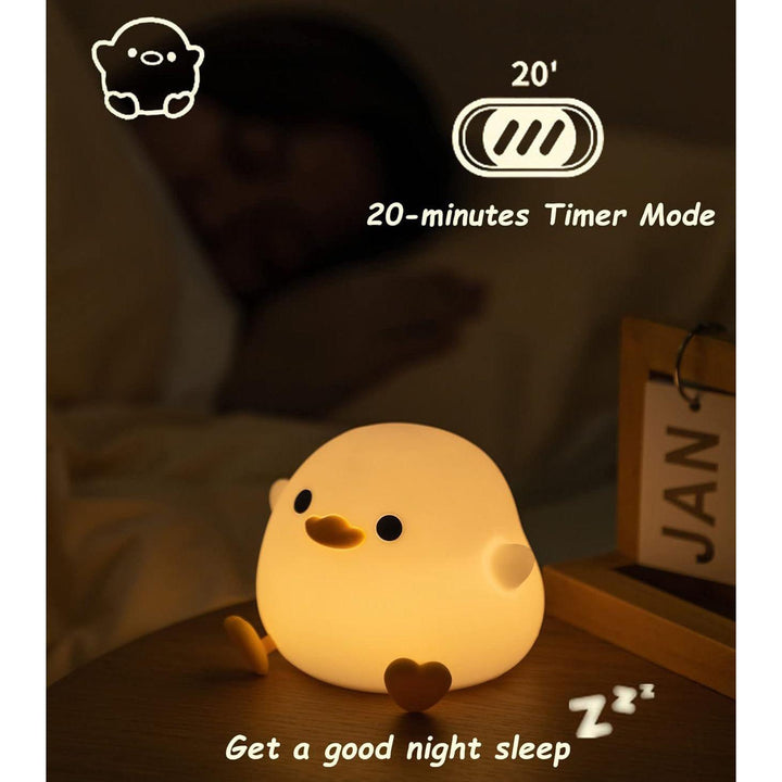 DuckieDream Light - Automatisk Duck Silikon Nattlampe | Luvikno