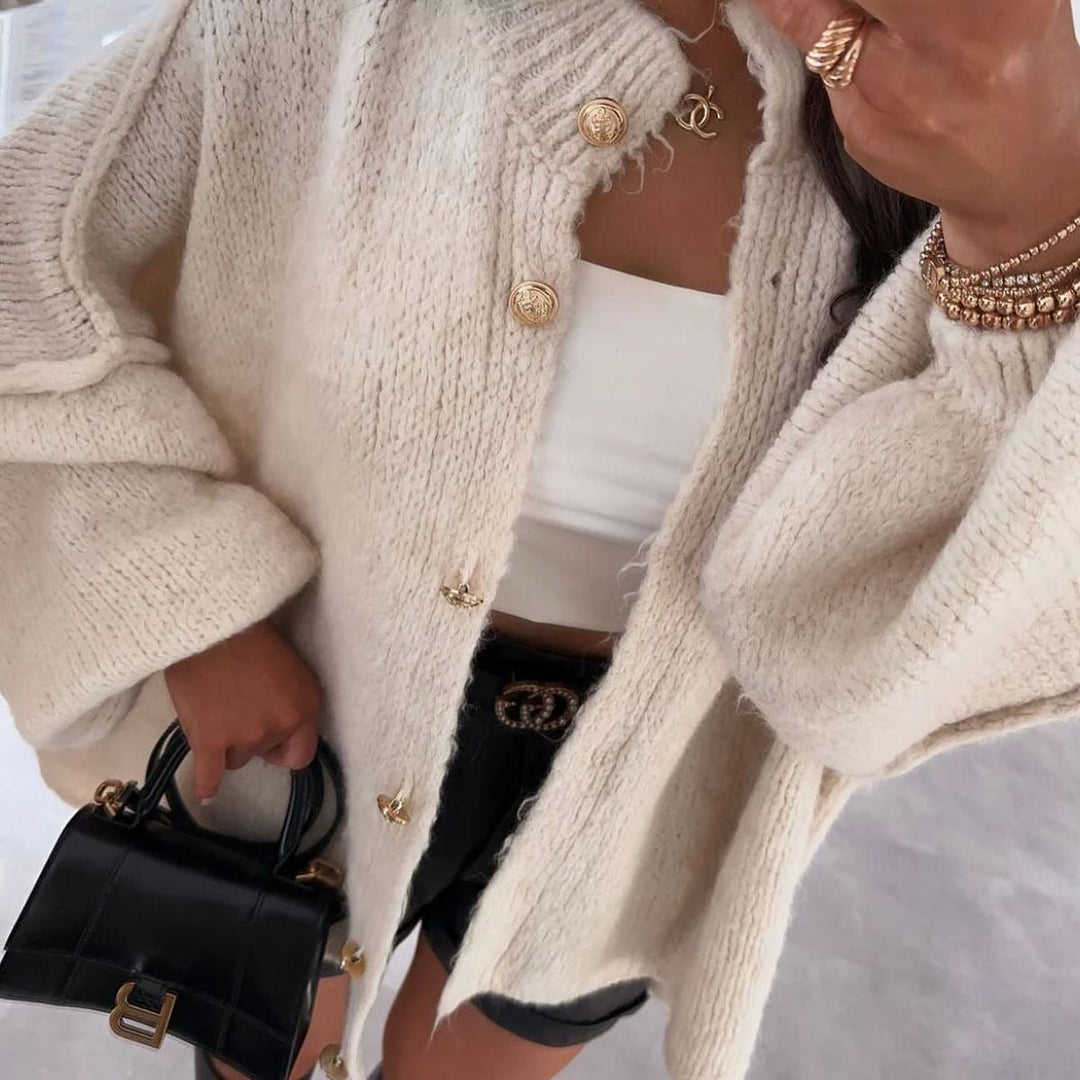 Luvik | Stilren Overpriset Ull-cardigan for Damer