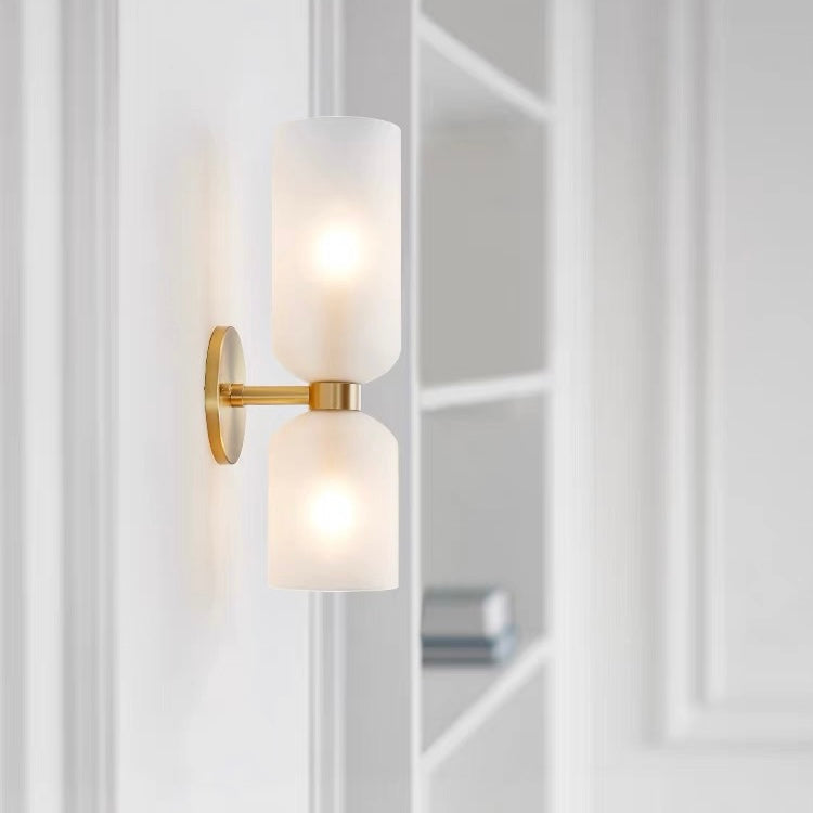 Glassvegglys med dobbel lampe_design Luvikno