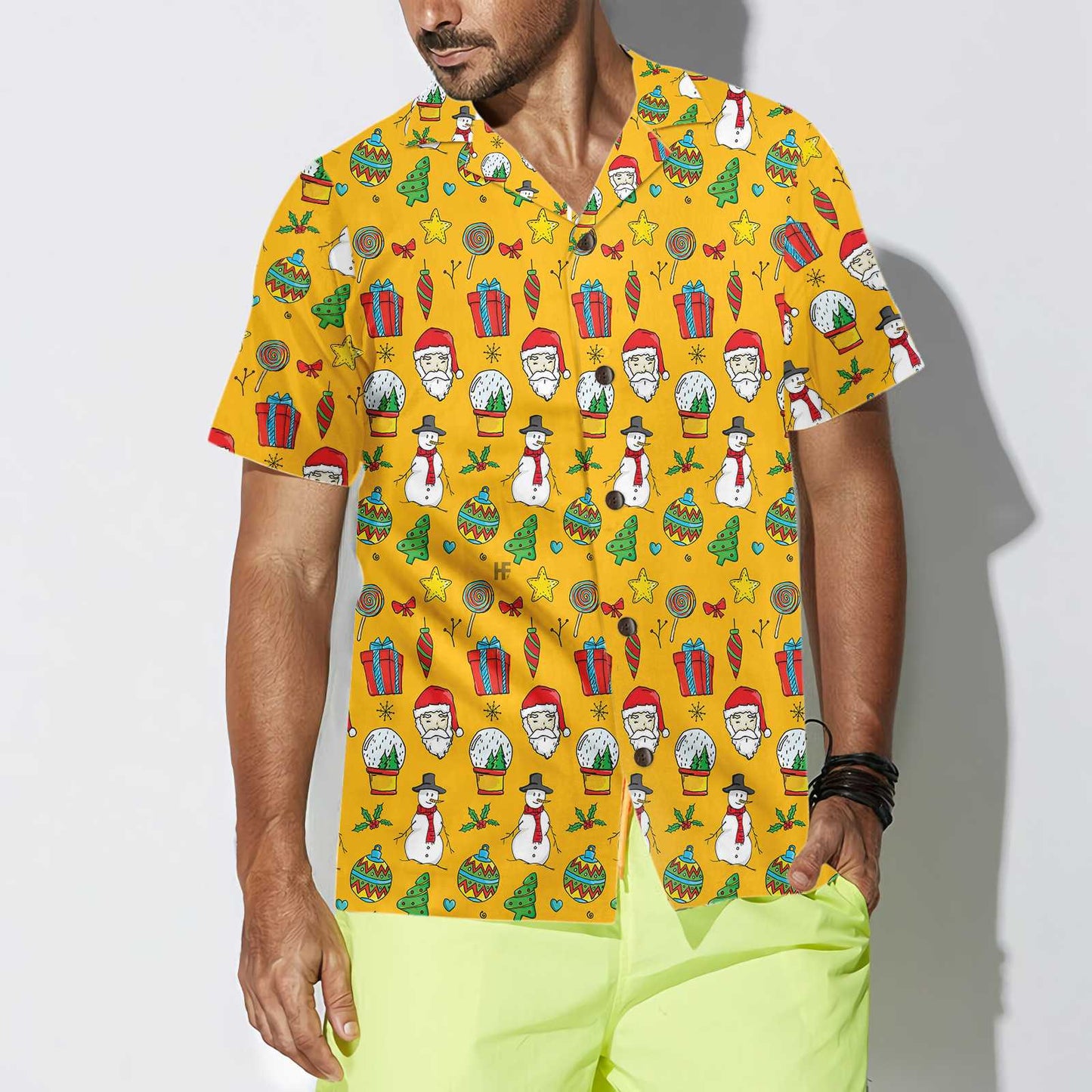 Luvik | Rakastan miesten joulupaitaa jouluteemalla, kaunis jouluhawaijipaita