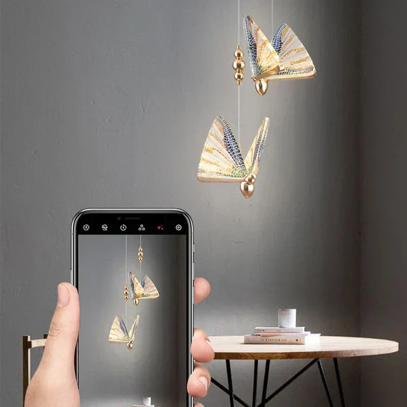 LumeFly – Butterfly LED Pendellampe med Varmt Lys | Luvikno