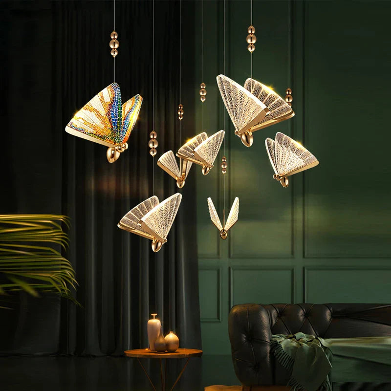 LumeFly – Butterfly LED Pendellampe med Varmt Lys | Luvikno