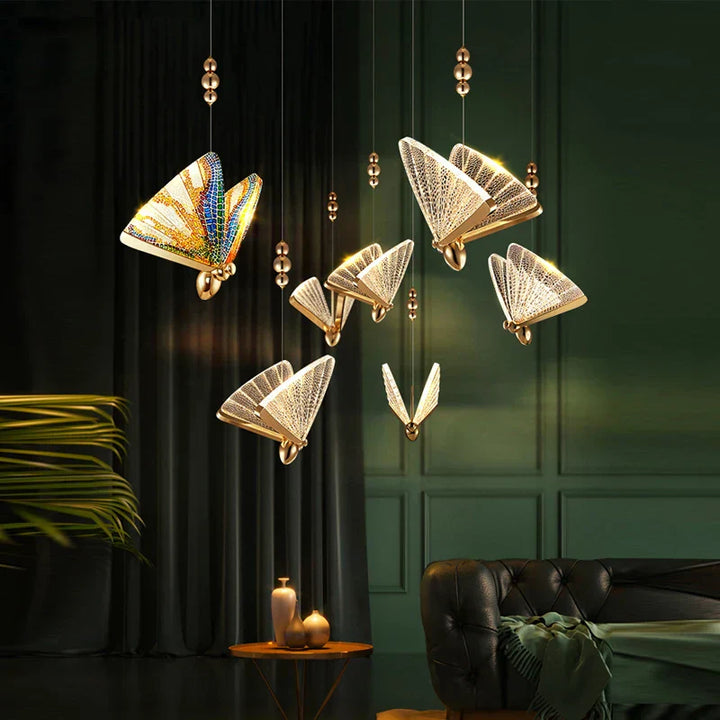 LumeFly – Butterfly LED Pendellampe med Varmt Lys | Luvikno