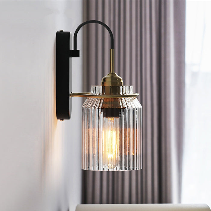 Industriell Glass Trakt Wall Lampe | Luvikno
