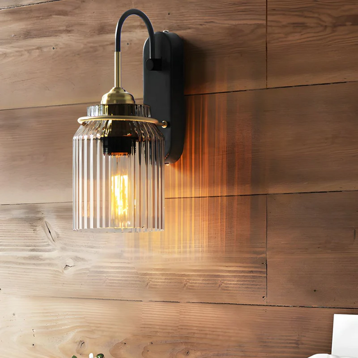 Industriell Glass Trakt Wall Lampe | Luvikno