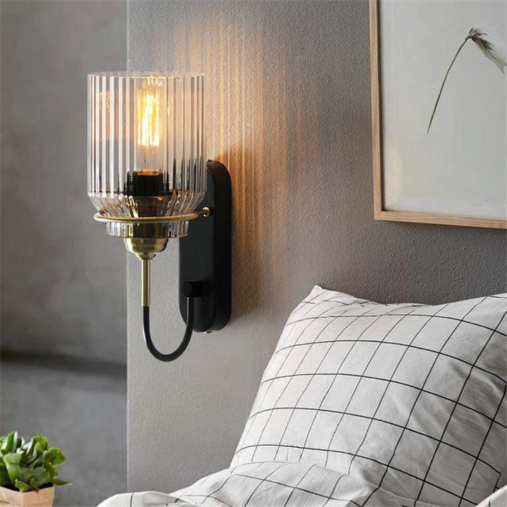 Industriell Glass Trakt Wall Lampe | Luvikno