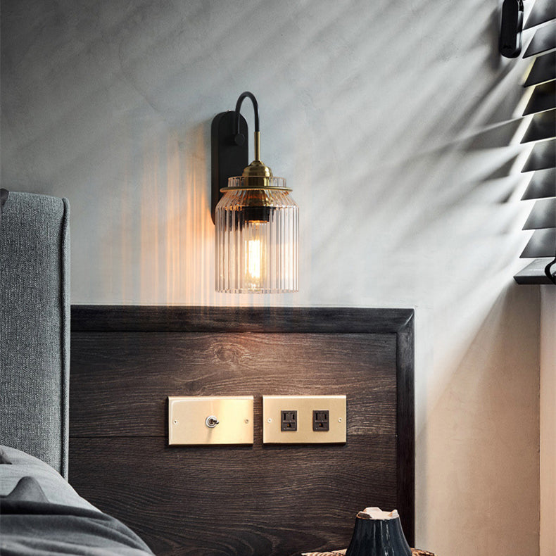 Industriell Glass Trakt Wall Lampe | Luvikno