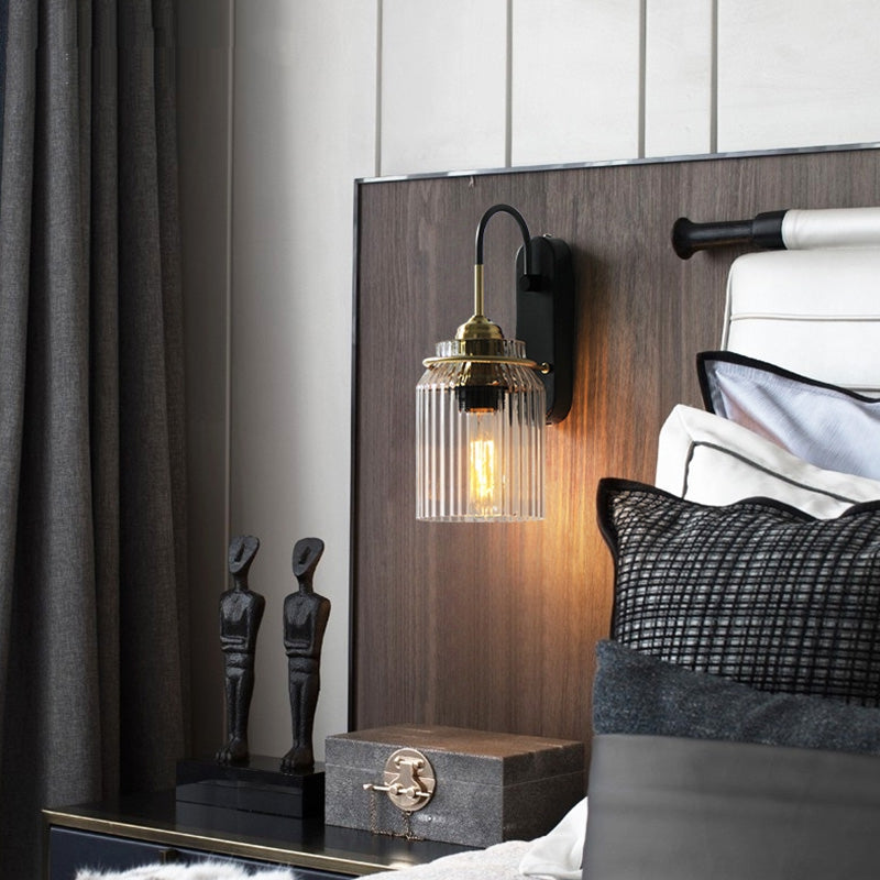 Industriell Glass Trakt Wall Lampe | Luvikno