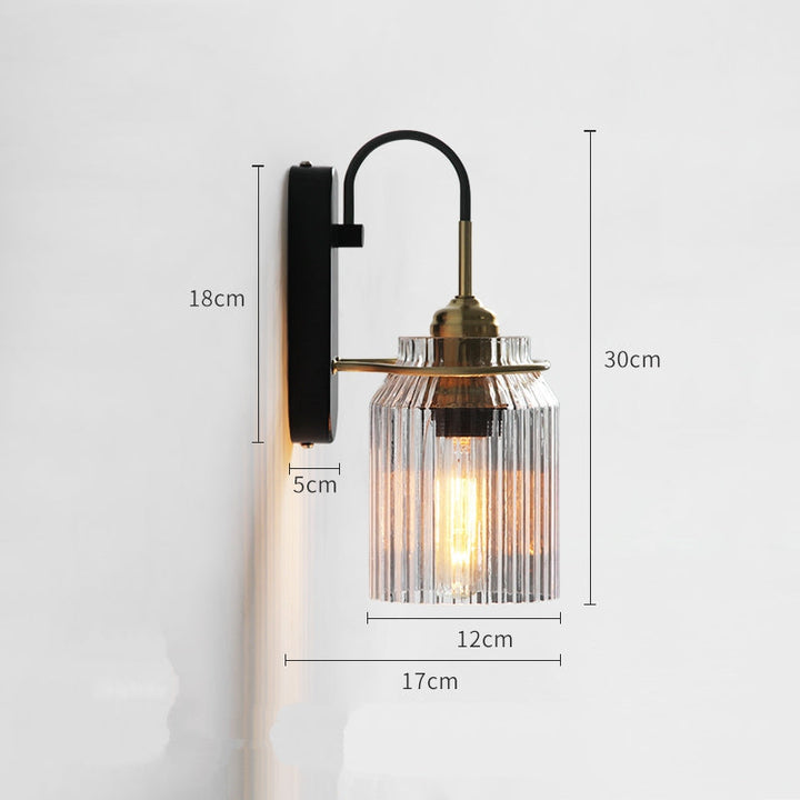 Industriell Glass Trakt Wall Lampe | Luvikno