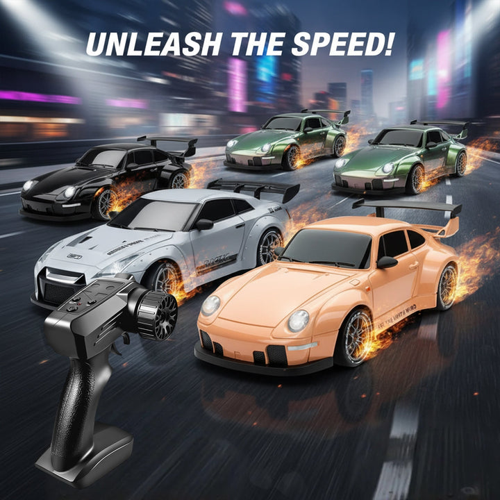 RC Drift Bil – LED Lys, Høyhastighets 4WD & Drift Dekk Luvikno