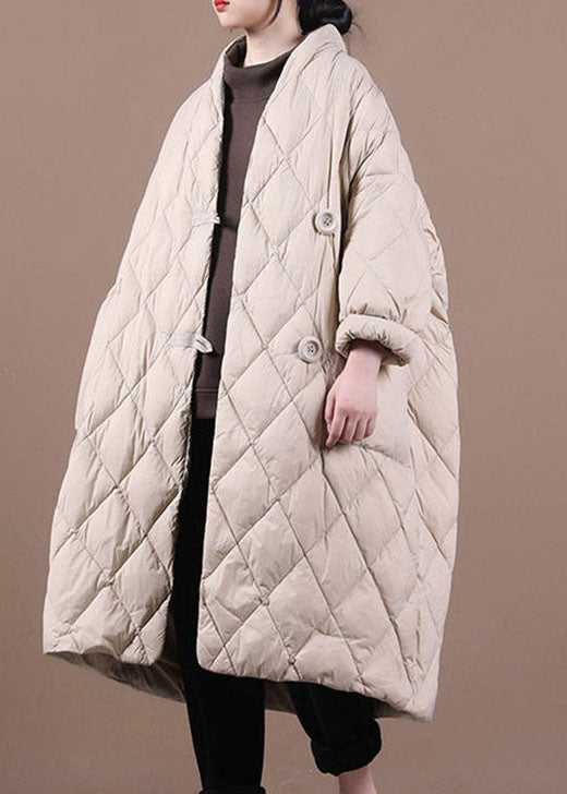 Luvik | Beige varm tynn bomulljakke fylt vinter