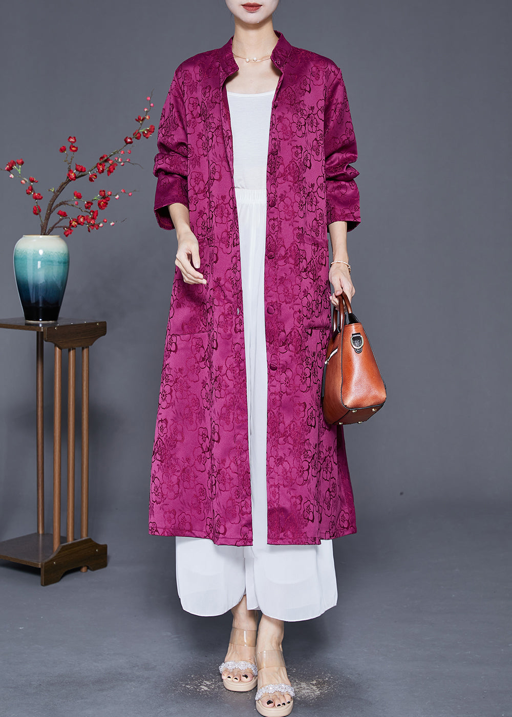 Luvik | Lilaa Surgrand Tulostettu Silkkitakki