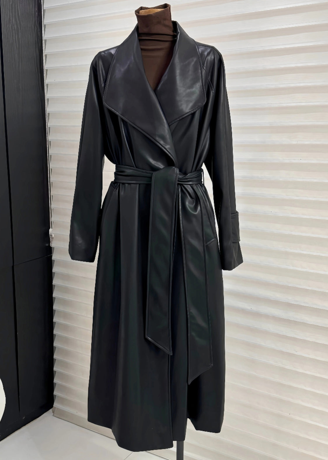 Luvik | Lila Rote Peter Pan Kaulus Sidottu Keinonahka Talvitakit