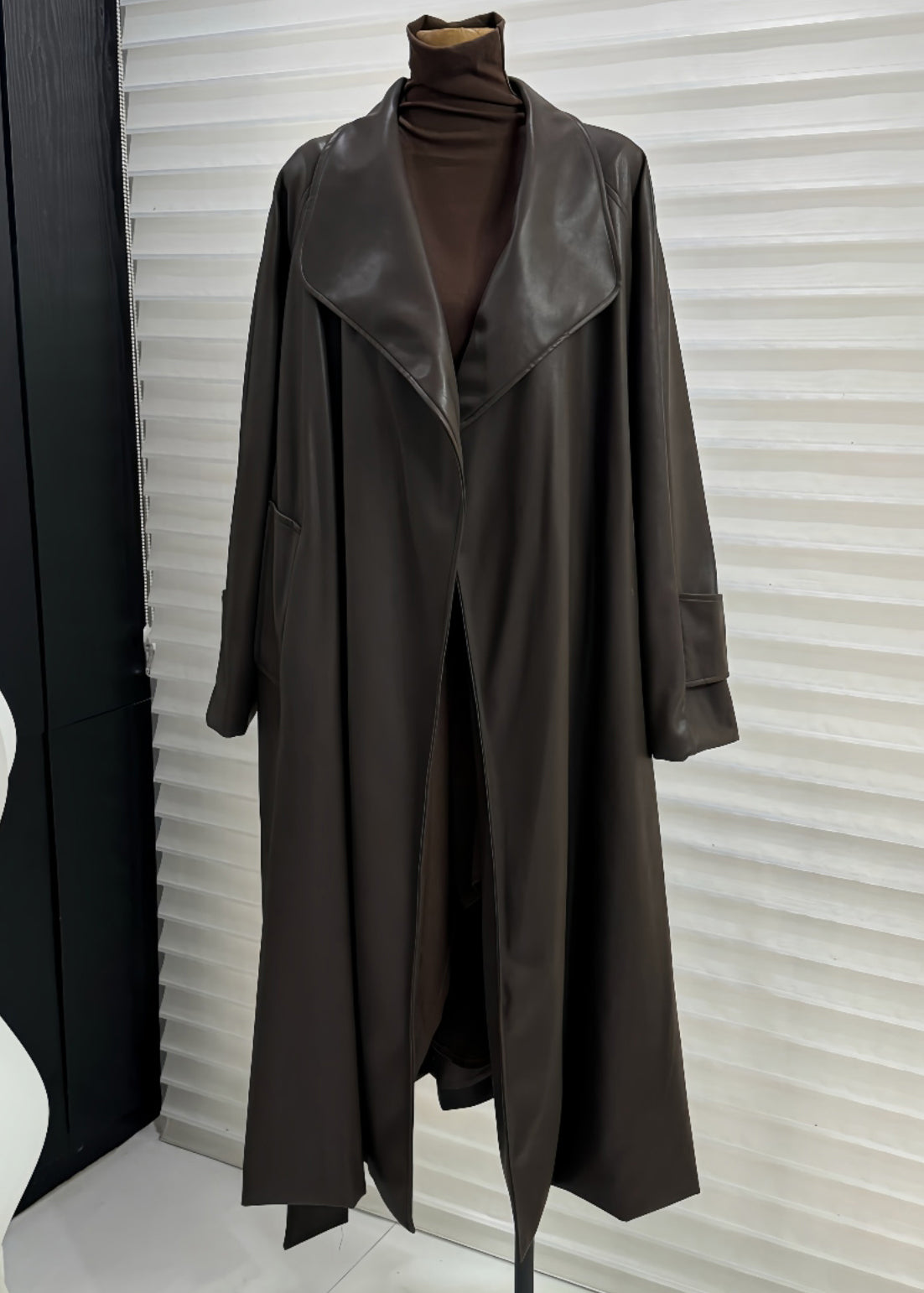 Luvik | Lila Rote Peter Pan Kaulus Sidottu Keinonahka Talvitakit