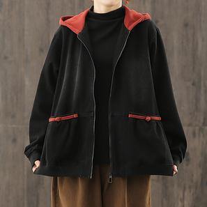 Luvik | Vetoketjullinen muotitakki hupulla, punainen tunika