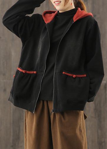 Luvik | Vetoketjullinen muotitakki hupulla, punainen tunika