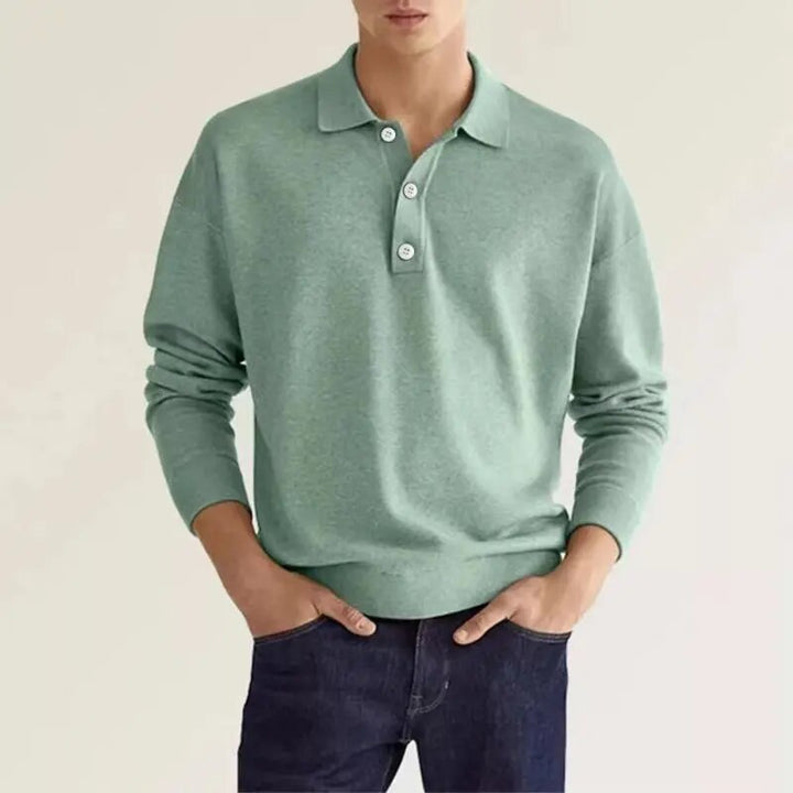 Luvik | Håndlaget polo shirt med lange ermer