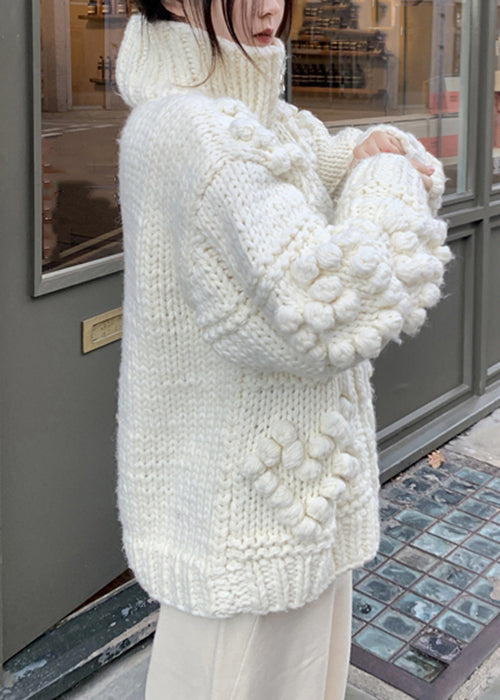 Luvik | Beige zippered comfortable cotton knits