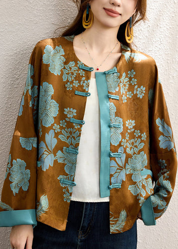 Luvik | Kinesisk brun silke-patchwork-jakke