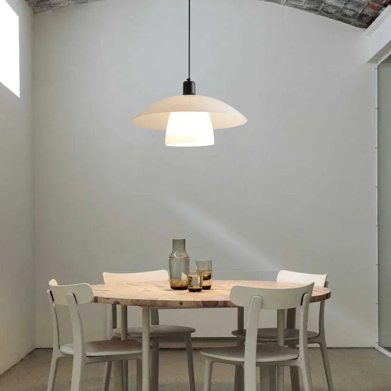 Moderne Japansk Pendellampe laget av Glass – Minimalistisk Hengelys for Spisestue og Kjøkken | Luvikno