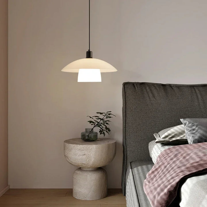 Moderne Japansk Pendellampe laget av Glass – Minimalistisk Hengelys for Spisestue og Kjøkken | Luvikno