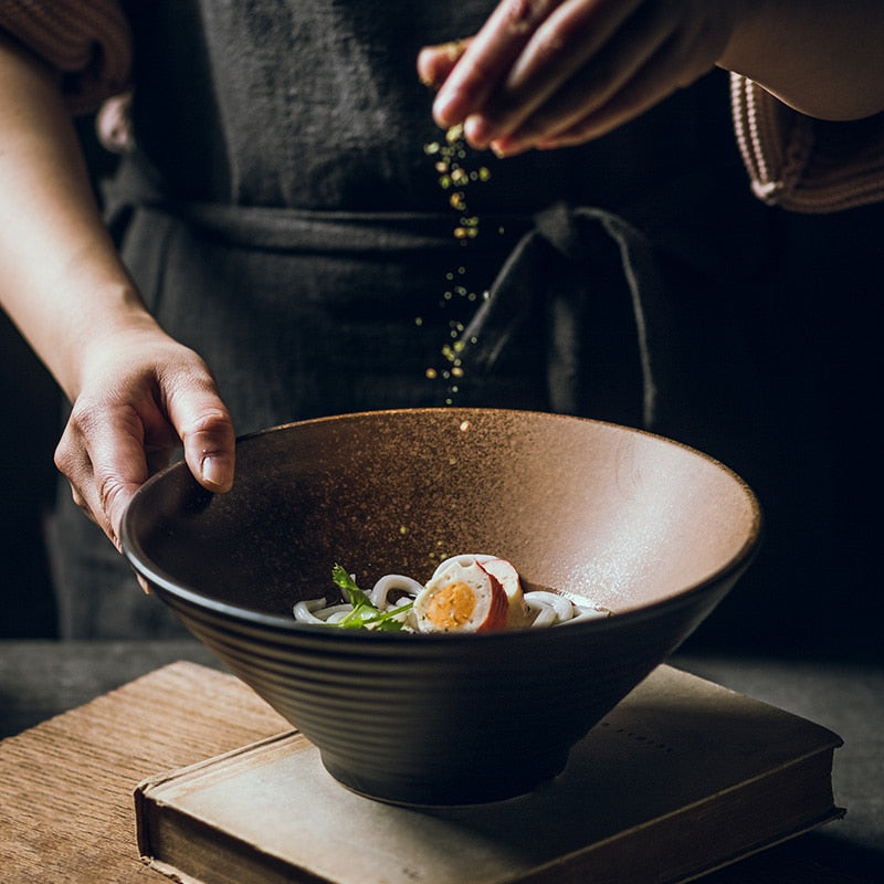 Utsøkt japansk keramisk bollesett for ramen, suppe og ris | Luvikno