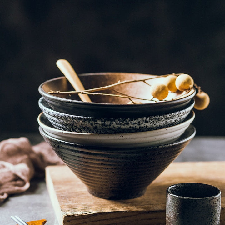 Utsøkt japansk keramisk bollesett for ramen, suppe og ris | Luvikno