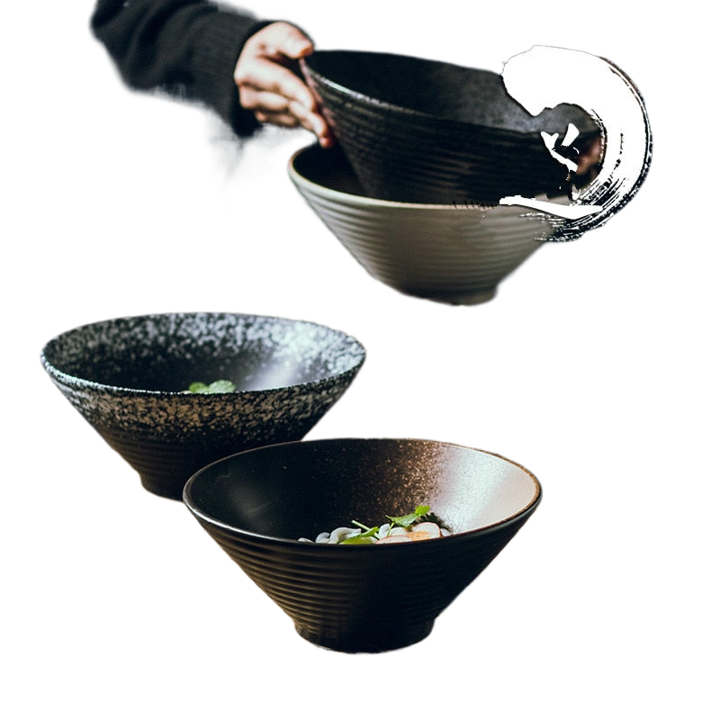 Utsøkt japansk keramisk bollesett for ramen, suppe og ris | Luvikno