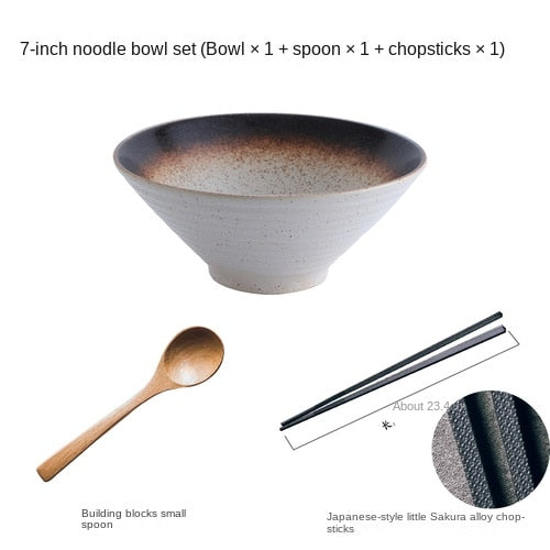 Utsøkt japansk keramisk bollesett for ramen, suppe og ris | Luvikno