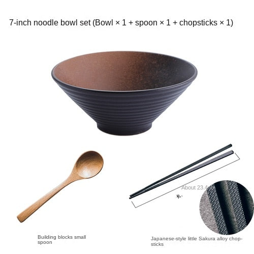 Utsøkt japansk keramisk bollesett for ramen, suppe og ris | Luvikno