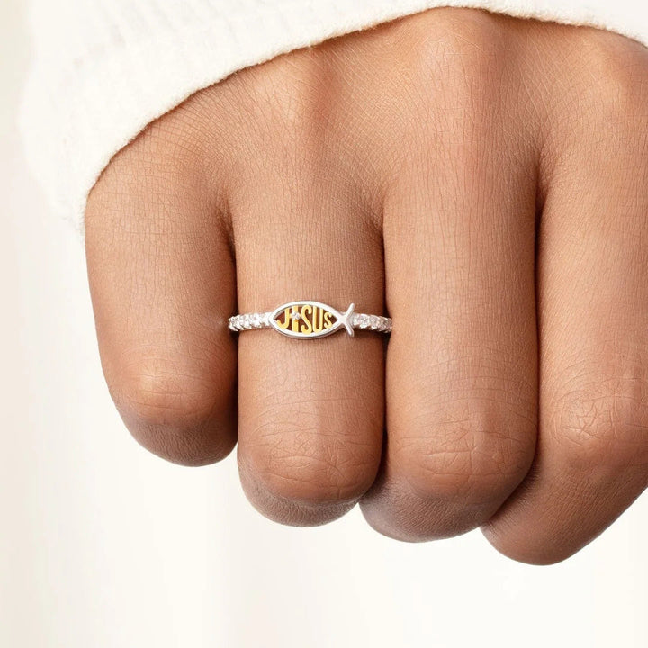 Jesus Ring - Hold deg nærmere Jesus Mer, Kobber Premium Materiale Luvikno