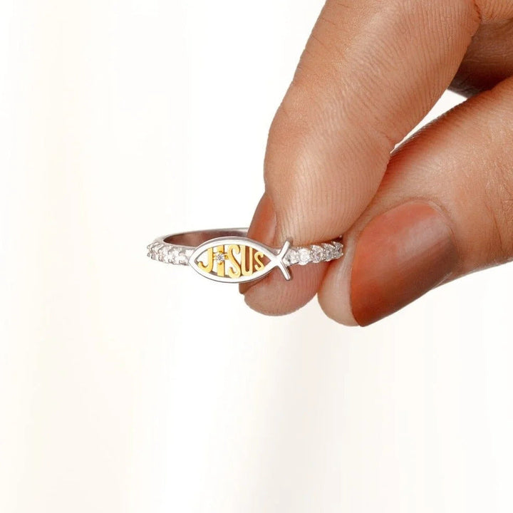 Jesus Ring - Hold deg nærmere Jesus Mer, Kobber Premium Materiale Luvikno