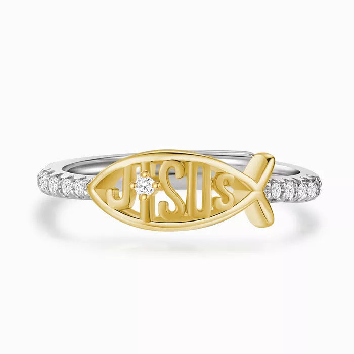 Jesus Ring - Hold deg nærmere Jesus Mer, Kobber Premium Materiale Luvikno