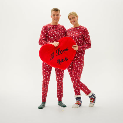 Luvik | Valentines päivä joulupyjama Punainen - Lapset