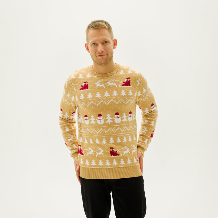 Luvik | Stilfull julegenser Beige - Menn