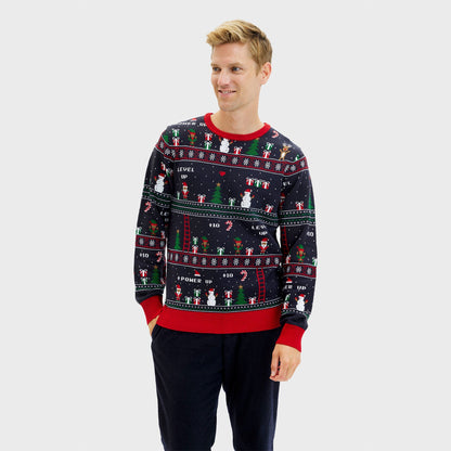 Luvik | Vintage Gamer Joulupaita - Miehet
