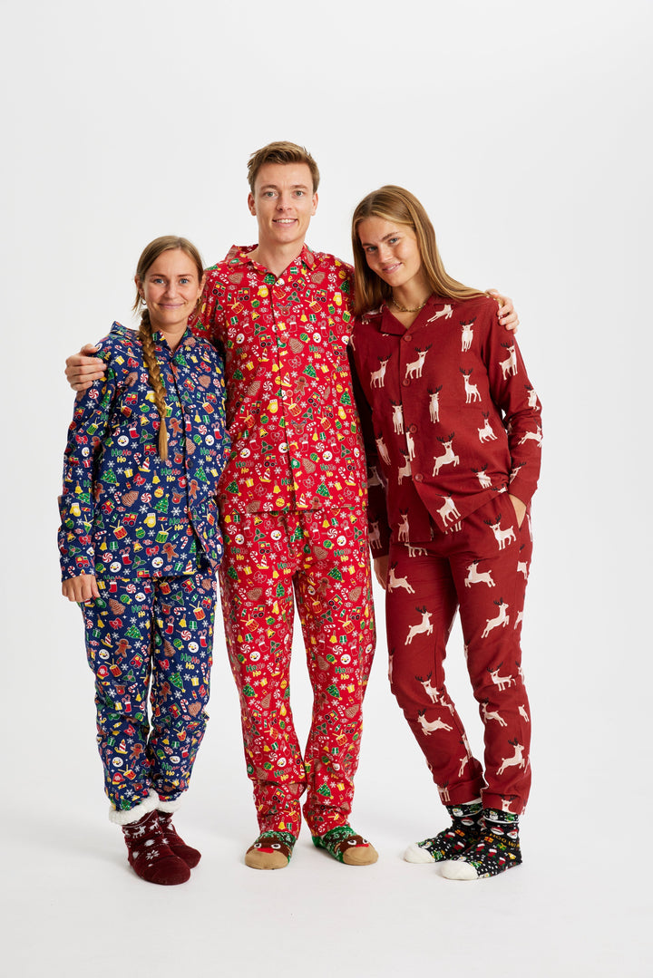 Luvik | Reinsdyr Julepyjamas Fleece - Menn