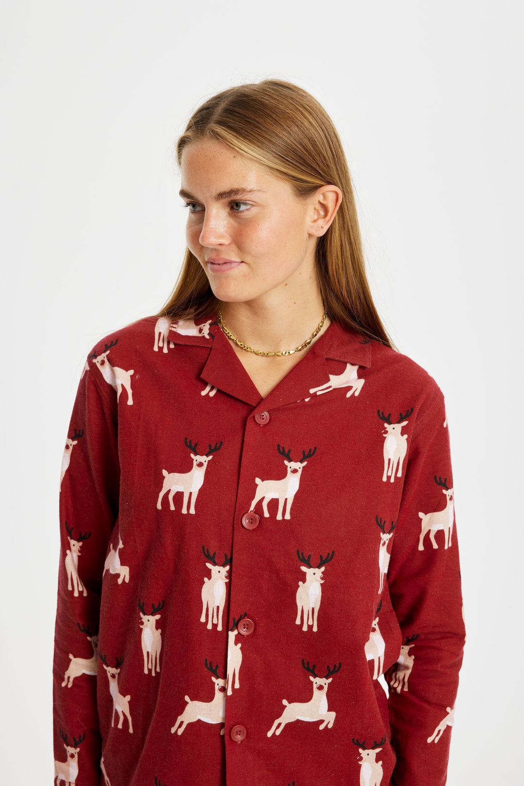 Luvik | Reinsdyr julesett flanell - Damer