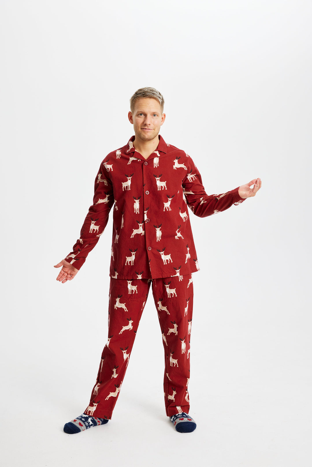 Luvik | Reinsdyr Julepyjamas Fleece - Menn