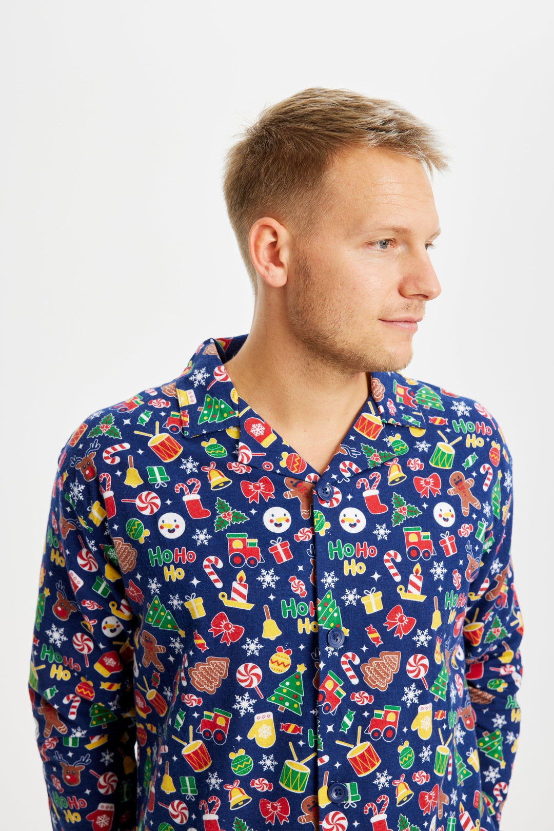 Luvik | Kooky julehåndkle flanell blå - Menn