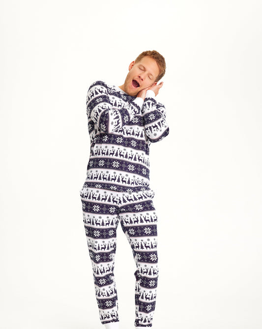 Luvik | Poron joulupyjama Navy - Miehet