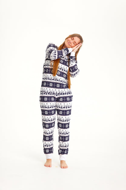 Luvik | Poron joulupyjama Navy - Naiset
