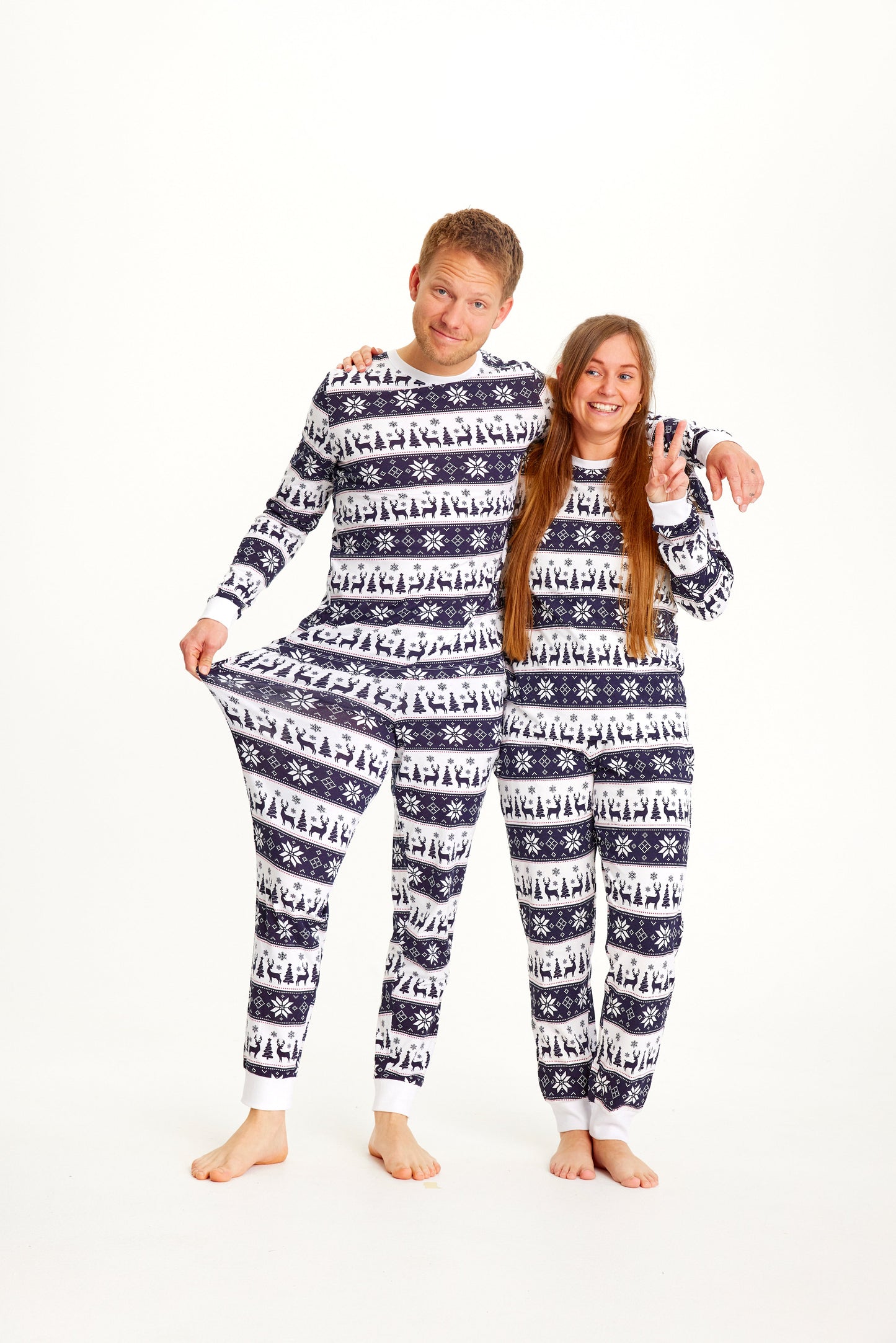 Luvik | Poron joulupyjama Navy - Naiset