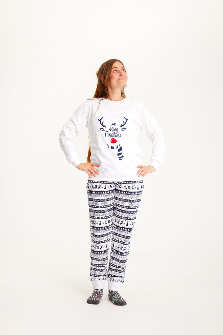 Luvik | Søt julepyjamas Blå - Damer