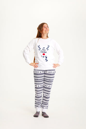 Luvik | Søt julepyjamas Blå - Damer