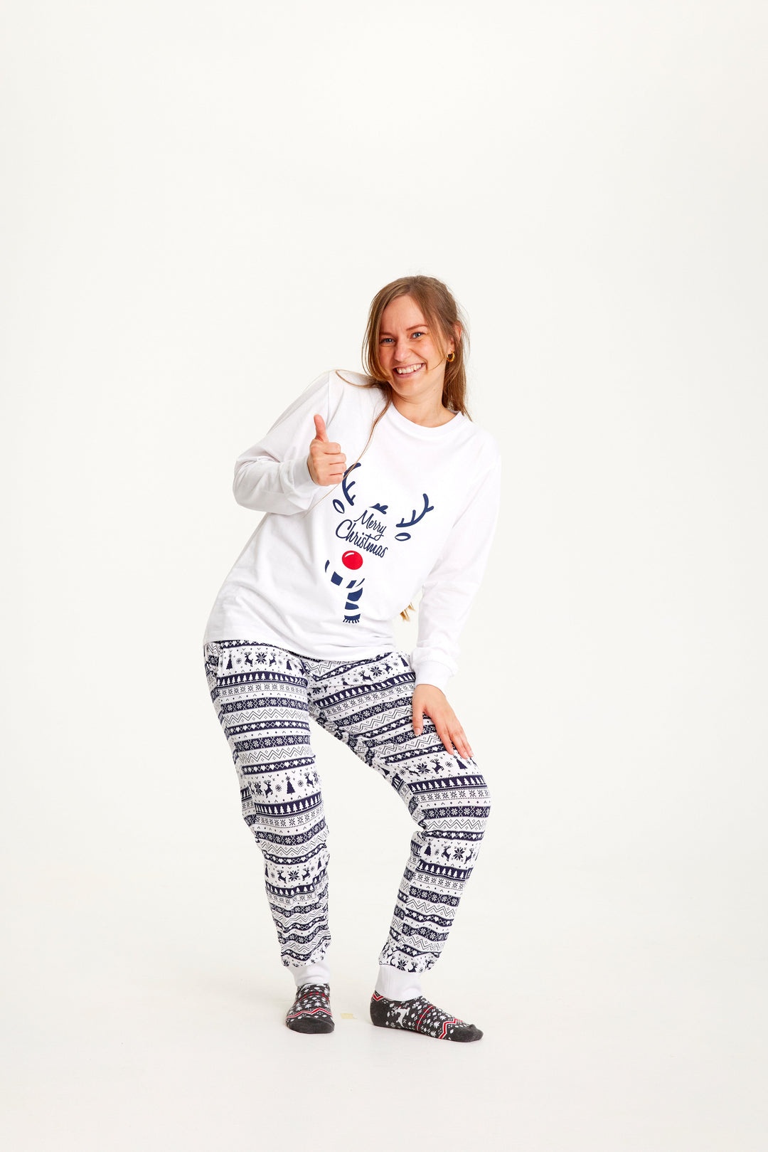 Luvik | Søt julepyjamas Blå - Damer