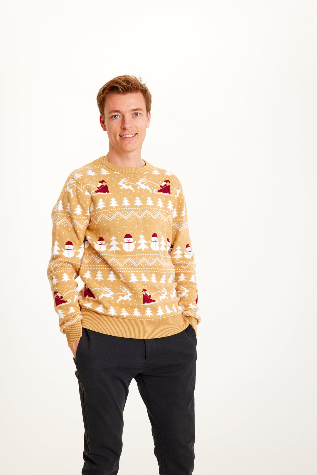 Luvik | Stilfull julegenser Beige - Menn