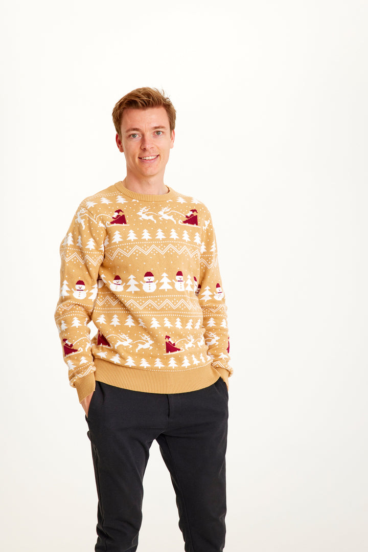 Luvik | Stilfull julegenser Beige - Menn